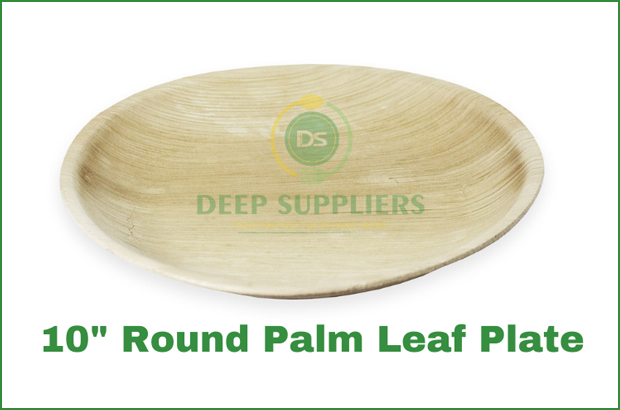 Supplier of Palm Leaf 10 inch Round Plate in Michigan