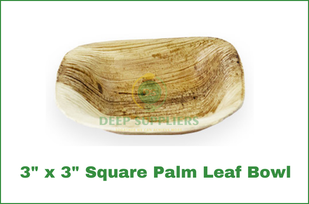 Supplier of Palm Leaf 3 x 3 Square Bowl in Michigan