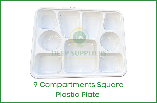 Supplier of 11.5 inch Plastic Square Plate 9 Compartment in Michigan