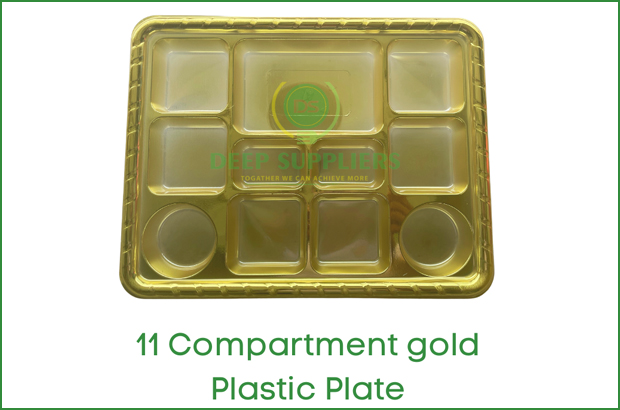 Supplier of 14 inch Plastic Gold Plate 11 Compartment in Michigan