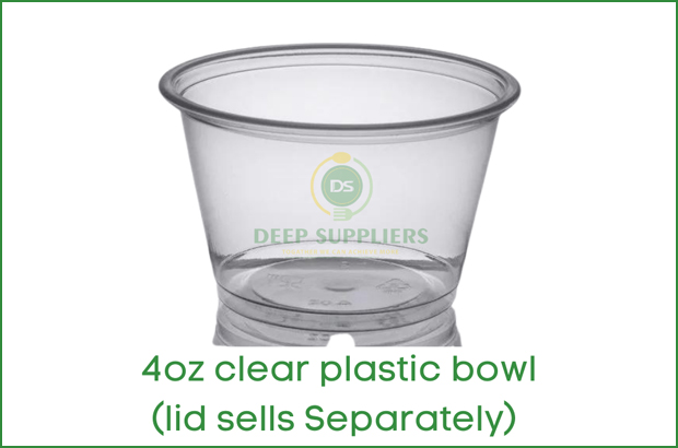 Supplier of 4oz Clear Palstic Bowl with Lid in Michigan